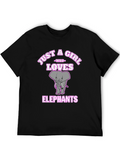 Just a Girl Who Loves Elephants T-Shirt