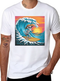 Surfing Skeleton Graphic T-Shirt