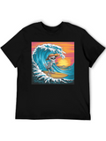 Surfing Skeleton Graphic T-Shirt