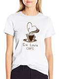 In Love Cafe Graphic T-Shirt - Black