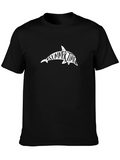 Summer Time Dolphin Graphic T-Shirt - Black