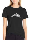 Summer Time Dolphin Graphic T-Shirt - Black