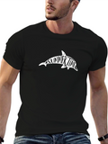 Summer Time Dolphin Graphic T-Shirt - Black