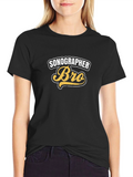 Sonographer Bro Tee - Black Graphic T-Shirt