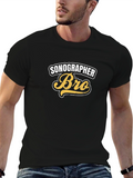 Sonographer Bro Tee - Black Graphic T-Shirt