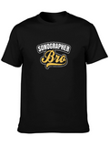 Sonographer Bro Tee - Black Graphic T-Shirt