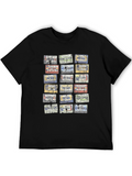 Retro Cassette Tape Graphic Black T-Shirt