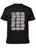 Retro Cassette Tape Graphic Black T-Shirt