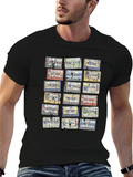 Retro Cassette Tape Graphic Black T-Shirt