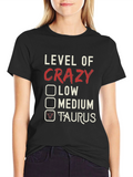 Crazy Taurus Zodiac Sign Mens T-Shirt