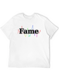 Fame Graphic Tee - Black Cotton T-Shirt