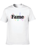 Fame Graphic Tee - Black Cotton T-Shirt