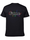 Fame Graphic Tee - Black Cotton T-Shirt