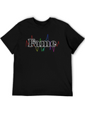 Fame Graphic Tee - Black Cotton T-Shirt