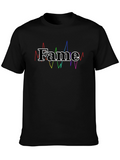 Fame Graphic Tee - Black Cotton T-Shirt