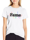 Fame Graphic Tee - Black Cotton T-Shirt