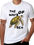 Sea Turtle Graphic Print Mens T-Shirt