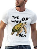 Sea Turtle Graphic Print Mens T-Shirt