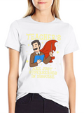 Teacher Superhero Graphic T-Shirt