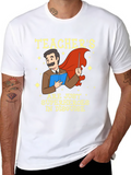 Teacher Superhero Graphic T-Shirt