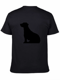Mens Black T-Shirt - Dog Silhouette
