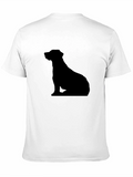Mens Black T-Shirt - Dog Silhouette