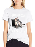 Trabajo Con Ordenadores Cat T-Shirt