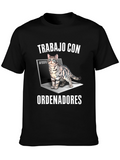 Trabajo Con Ordenadores Cat T-Shirt