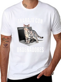 Trabajo Con Ordenadores Cat T-Shirt