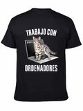 Trabajo Con Ordenadores Cat T-Shirt