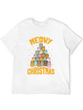 Meowy Christmas Cat Tree Graphic Tee