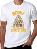 Meowy Christmas Cat Tree Graphic Tee