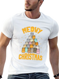 Meowy Christmas Cat Tree Graphic Tee