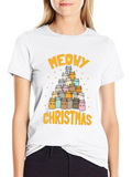 Meowy Christmas Cat Tree Graphic Tee