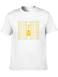 Guitar Patterned Graphic T-Shirt