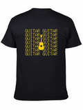 Guitar Patterned Graphic T-Shirt