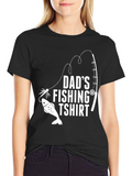 Dads Fishing T-Shirt - Black Cotton Tee