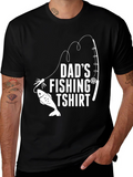Dads Fishing T-Shirt - Black Cotton Tee