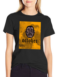 October Vibes Vampire Graphic T-Shirt
