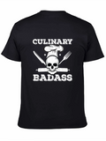 Culinary Badass T-Shirt - Chef Skull Design