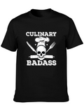 Culinary Badass T-Shirt - Chef Skull Design