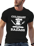 Culinary Badass T-Shirt - Chef Skull Design