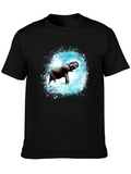 Elephant Splash Graphic Tee - Black Cotton