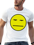 Deadpan Emoji Black T-Shirt - Casual Style