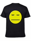 Deadpan Emoji Black T-Shirt - Casual Style