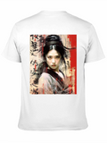 Asian Art Woman Graphic Black Tee