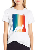 Retro Fox Silhouette Graphic Tee