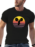 Retro Sunset Barbell T-Shirt