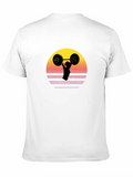 Retro Sunset Barbell T-Shirt