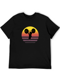 Retro Sunset Barbell T-Shirt